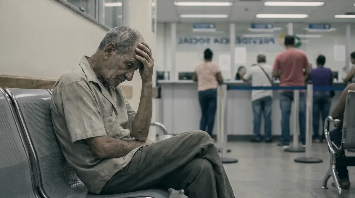 Segurado aguardando atendimento em unidade da Previdência Social